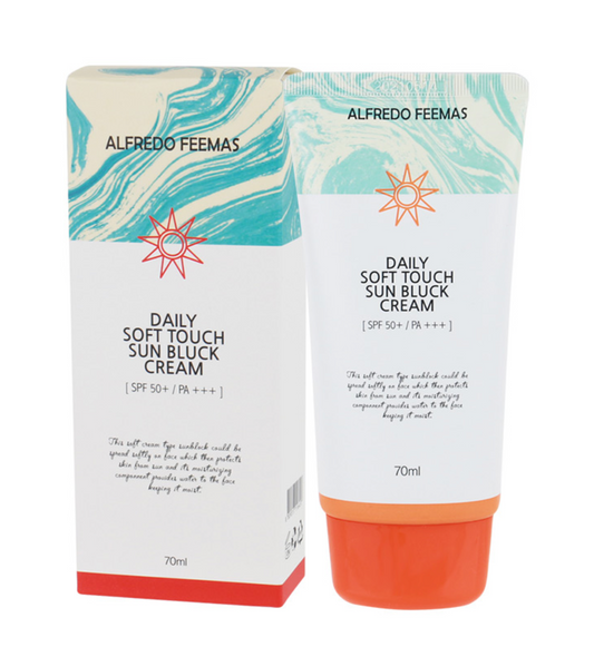 ALFREDO FEEMAS Daily Soft Touch Sunscreen Sun Block Cream SPF 50 PA+++ 70ml / 2.36 fl oz