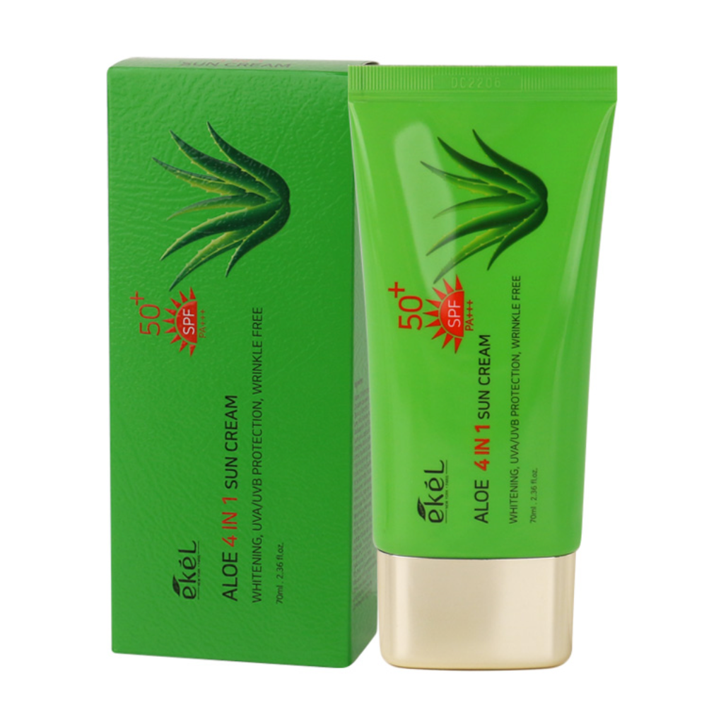EKEL Aloe 4 In 1 Sun Cream SPF50+ PA+++ 70ml / 2.36 fl oz