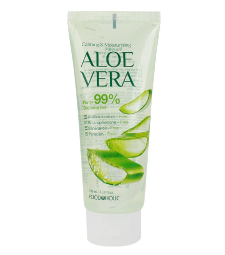 FOODAHOLIC Aloe Vera 99% Soothing Gel 100ml | Travel-Friendly Cooling Hydration