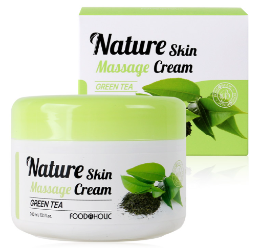 FOODAHOLIC Nature Skin Massage Cream Aloe Vera 300ml / 10.1 fl oz Cucumber / Collagen / Brown Rice / Aloe Vera / Green Tea