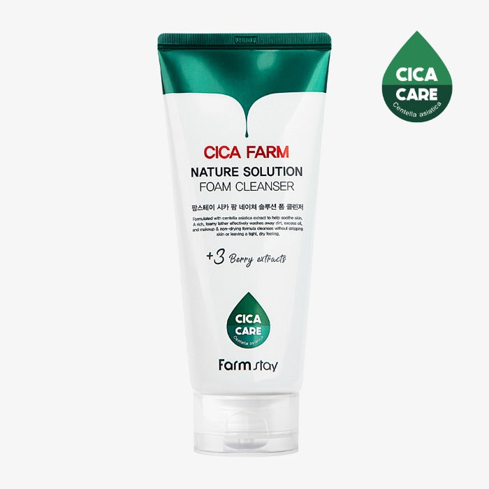 FARM STAY Cica Farm Nature Solution Foam Cleanser 180ml / 6.08 fl oz