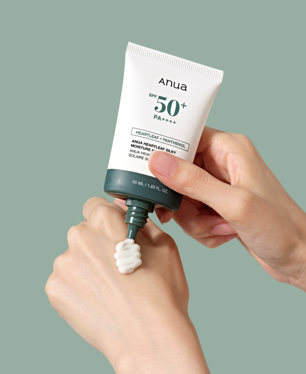 ANUA Heartleaf + Panthenol Silky Moisture Sun Cream SPF50+ PA++++ 50ml / 1.69 fl oz