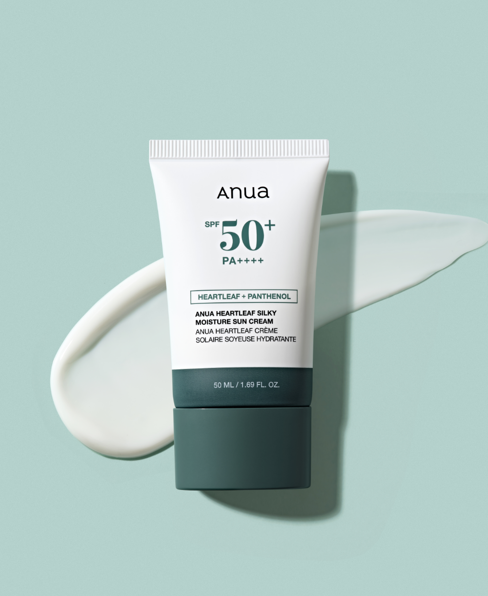 ANUA Heartleaf + Panthenol Silky Moisture Sun Cream SPF50+ PA++++ 50ml / 1.69 fl oz