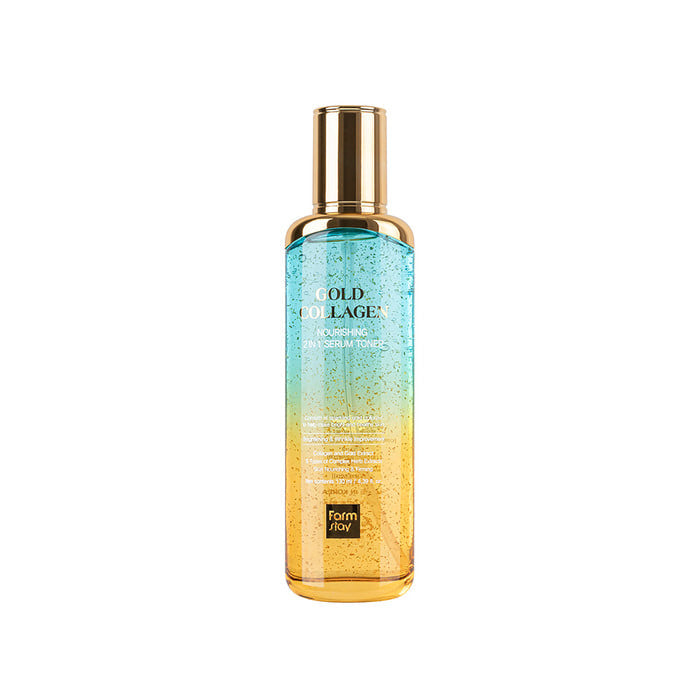 FARM STAY Gold Collagen Nourishing 2 In 1 Serum Toner 130ml / 4.39 fl oz