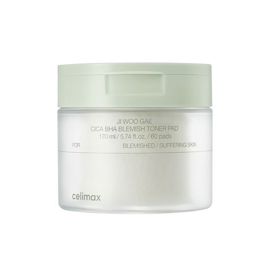 Celimax Ji Woo Gae Cica BHA Blemish Toner Pad 170ml / 5.74 fl oz * 60 Pads