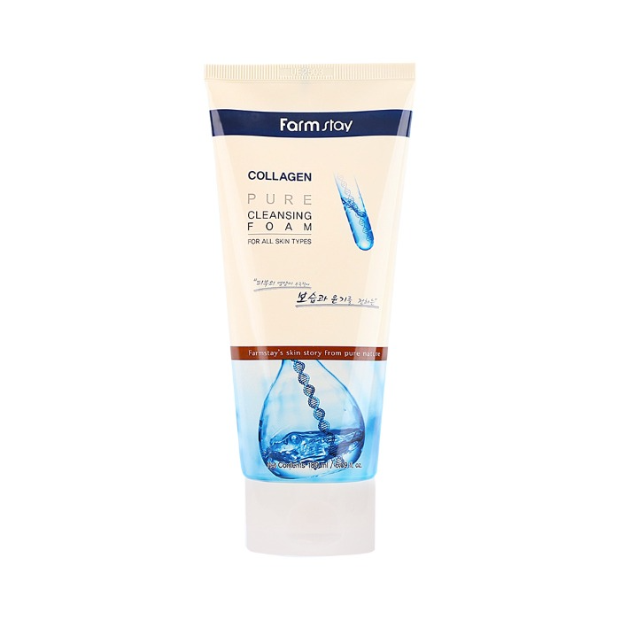 FARM STAY Collagen Pure Cleansing Foam 180ml / 6.08 fl oz