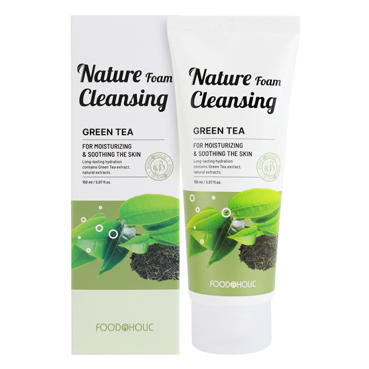FOODAHOLIC Nature Foam Cleansing Red Ginseng / Aloe / Charcoal / Cucumber / Collagen / Brown Rice / Green Tea 150ml / 5.07 fl oz