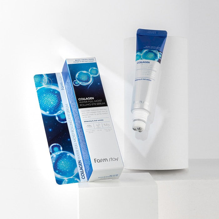 FARM STAY Collagen Water Full Moist Rolling Eye Serum 25ml / 0.84 fl oz