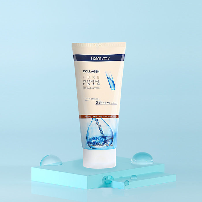 FARM STAY Collagen Pure Cleansing Foam 180ml / 6.08 fl oz
