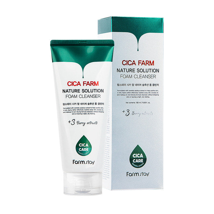 FARM STAY Cica Farm Nature Solution Foam Cleanser 180ml / 6.08 fl oz