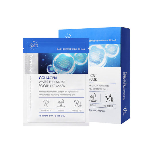 FARM STAY Collagen Water Full Moist Soothing Mask Sheets 10EA