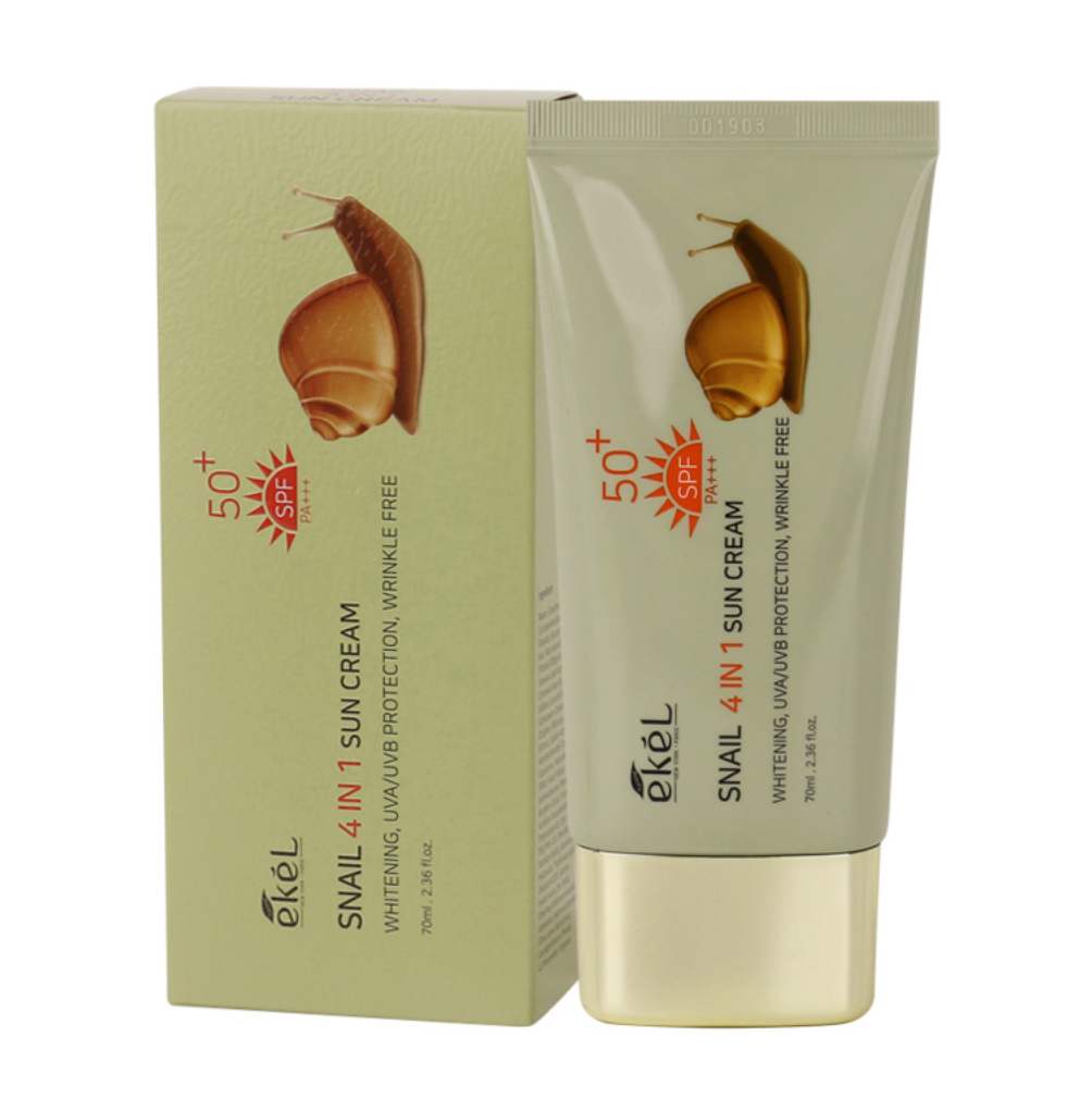 EKEL Snail 4 In 1 Sun Cream SPF 50+ PA+++ 70ml / 2.36 fl oz