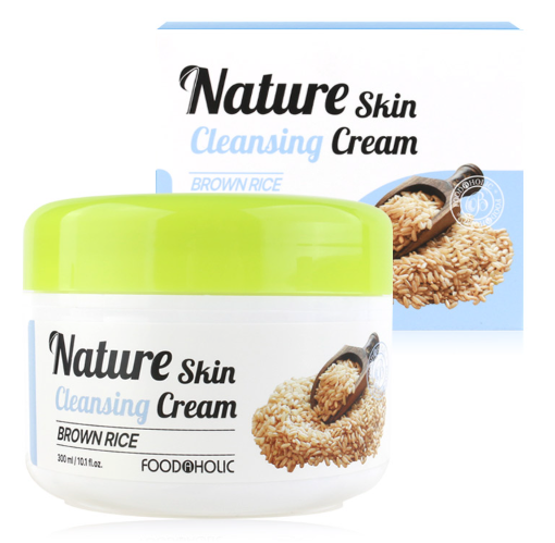 FOODAHOLIC Nature Skin Cleansing Cream 300ml | Moisturizing Deep Cleanser (Green Tea, Collagen, Brown Rice, Cucumber)