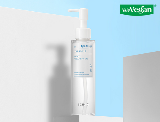 SCINIC The Simple Light Cleansing Oil 150ml | Vegan pH-Balanced Micellar Cleanser for Sensitive Skin