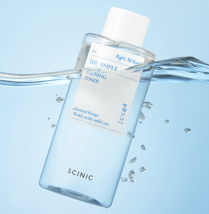 SCINIC The Simple Calming Toner 300ml | Vegan pH-Balanced Soothing Toner for Sensitive Skin