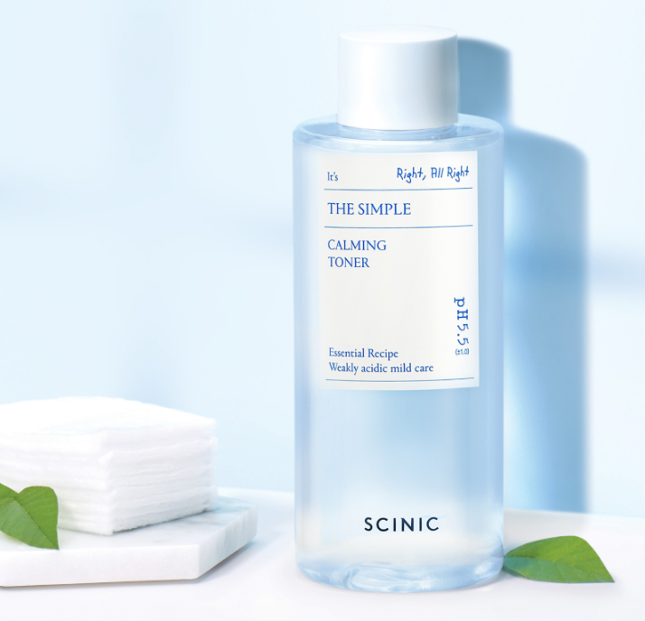 SCINIC The Simple Calming Toner 300ml | Vegan pH-Balanced Soothing Toner for Sensitive Skin