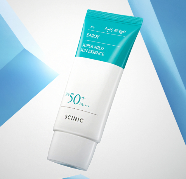 SCINIC Enjoy Super Mild Sun Essence SPF50+ PA++++ | Hydrating UV-Aging Care Sunscreen with Niacinamide & Panthenol