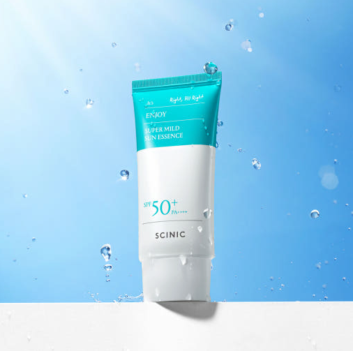 SCINIC Enjoy Super Mild Sun Essence SPF50+ PA++++ | Hydrating UV-Aging Care Sunscreen with Niacinamide & Panthenol