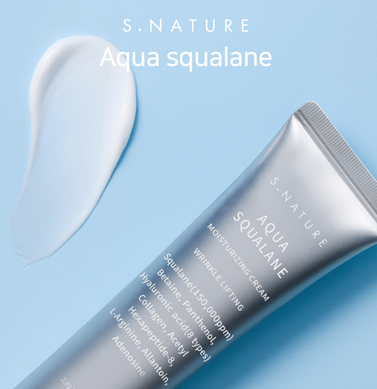 S.NATURE Aqua Squalane Moisturizing Cream 60ml / 2.02 fl oz | Deep Hydration, Pore Control & Soothing Formula