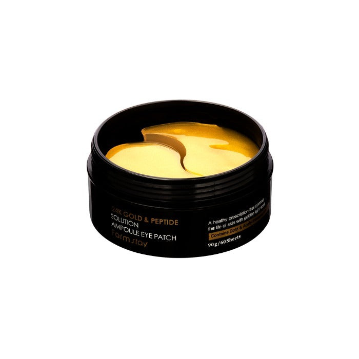 FARM STAY 24K Gold & Peptide Solution Ampoule Eye Patch 90g X 60 Sheets