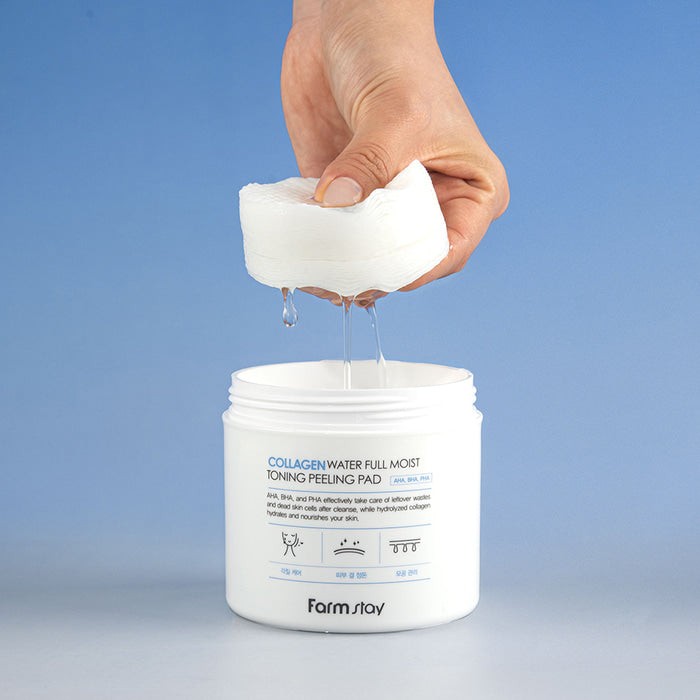 FARM STAY Collagen Water Full Moist Toning Peeling Pad 150ml * 70 Pads
