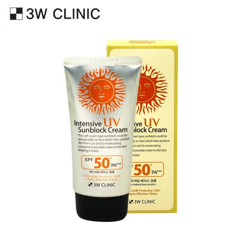 3W CLINIC Intensive UV Sun Block Cream SPF50+ PA+++ 70ml / 2.36 fl oz