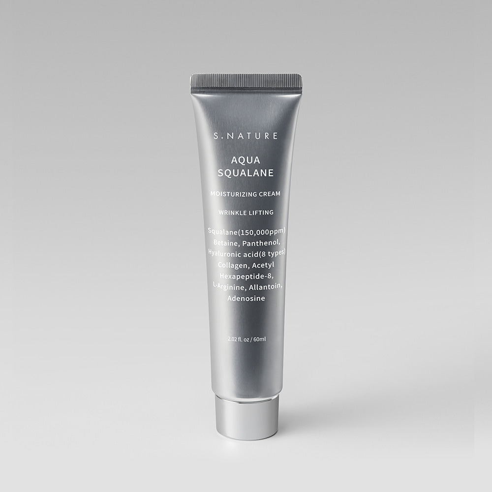 S.NATURE Aqua Squalane Moisturizing Cream 60ml / 2.02 fl oz | Deep Hydration, Pore Control & Soothing Formula